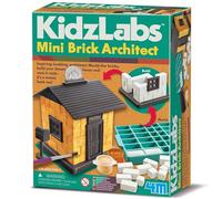 4M KidzLabs Petit architecte Constructeur - Ensemble éducatif pour Construire des modèles Miniatures avec de Vraies Briques - Jeu Scientifique STEM pour Enfants à partir de 8 Ans - Idée Cadeau