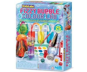 4M KidzLabs Science de Bubble & Coleur - Kit d’Expériences avec Plus de 25 Projets Scientifiques - Activité Laboratoire Ludique - Jeu Éducatif STEM Enfant