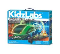 4M KidzLabs Train à lévitation magnétique avec Piste magnétique de 127 cm, expérience STEM de Physique, Train à Haute Vitesse avec lumières, kit Scientifique pour Enfants de 5 Ans et Plus
