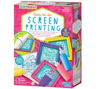 4M KidzMaker Kit de sérigraphie facile à faire - Motif sérigraphie sur tissu - Kit d'art et d'artisanat pour garçons et filles âgés de 5 à 14 ans
