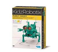 4M KIDZROBOTIX: WACKY ROBOT contient des instructions détaillées, fonctionne sur piles 2x1.5V AAA (ex oîte 24x16,5x6cm, 8+