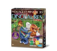 4M Kit moulage dinosaure 3D enfant - Moule, plâtre et peinture pour 2 T-Rex - Activité créative dinosaures dès 5 ans