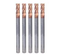 4mm 4 Dents Fraise en Bout Nano de Coupeur de Fraisage fraise en Bout CNC en Acier de Tungstène de Fraise en Bout de Spirale de Revêtement Nano(5pcs)