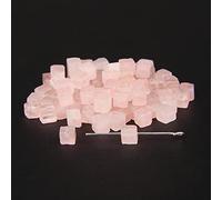 4mm/6mm/8mm Carré Perles Cube Pierre Naturelle Lâche Spacer Perle DIY Perlé À La Main pour La Fabrication De Bijoux en Gros-Quartz Rose, 4MM Environ 40pcs