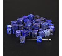 4mm/6mm/8mm Carré Perles Cube Pierre Naturelle Lâche Spacer Perle DIY Perlé À La Main pour La Fabrication De Bijoux en Gros-Lapis Lazuli, 4MM Environ 40pcs