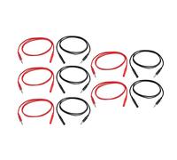 4mm Banana Plug Test Leads 5 - Pack | 32A 1000V High Current Capacity | Electrical Test Wires for Multimeters/Auto Parts/Electronics | 30VAC - 60VDC 19A Upper Limit, PA + Brass