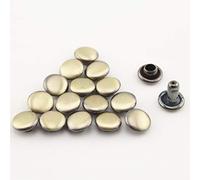 4mm en laiton massif double rivets plats, rivet à main rivet à pics rivets en cuir pour la fabrication de sacs, vêtements, chaussures. Anti-bronze H3