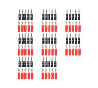4mm Fiches Bananes Isoles Connecteurs Jack Nouveaux 80pcs Rouge + Noir