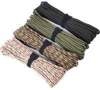 4mm Paracord Ropes,4 Pieces 49ft/15m Parachute Rope,7 Strands Nylon Rope,Paracord Survival Rope,Load Up To 250 Kg/550 Lb,Rope For Outdoors,Camping,Bracelets