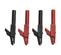 4mm pour alligator Clips 4PCS Nickel Plated Copper 4mm pour alligator | Nickel plated copper body, high conductivity, resistant, metal construction, 4pcs set