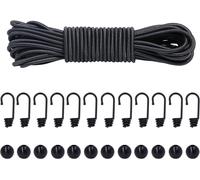 4mm Rubber Rope,5m/15m,6/12 Metal Hooks,6/12 Balls,High Elastic Stretch Rope,Diy With Accessories,Tarpaulin Rope,Rubber Cord,Tension Rope,