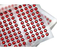 4mm SS16 Red Self Adhesive Acrylic Rhinestones Plastic Face Gems Stick On Body Jewels For DIY Cards And Invitations Crafts Bling Sticker - 5 Sheets - 500PCS