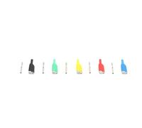 4mm Stackable Banana Plugs 5 Pcs | 5 Colors Insulated Connectors 1000V 25A | Solderable Electrical Test Plugs for Labs/Schools/DIY | PA Brass with Metal Plating