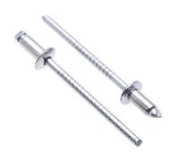4mm x 12mm Rivets Aveugles en Acier Inoxydable A2, Lot de 50 - Rivets AISI 304 Pour Métal, Rivets Aveugle à Tête Bombée, Pop Rivets pour Carrosserie, Fixation en Métal - Pousser les Rivets