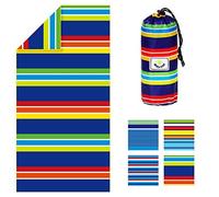 4Monster Serviette de Plage Anti-Sable, légère en Microfibre, Serviette de Bain compacte, séchage Rapide, Serviette Super absorbante pour Plage, Piscine, Camping, Fitness, Yoga