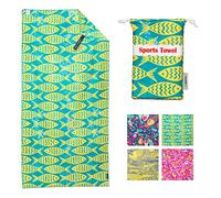 4Monster Serviette de plage en microfibre avec sac de transport résistant au sable 160 x 80 cm Serviette de voyage à séchage rapide légère pour la randonnée, le yoga, le sport, le bain, les vacances