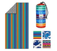 4Monster Serviette de plage en microfibre pour voyage, séchage rapide, super absorbante, légère, pour nageurs, serviette de plage pour piscine, natation, sports nautiques (27 Hawaii, grande taille (160 x 80 cm)