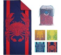 4Monster Serviette de plage en microfibre ultra légère, résistante au sable à séchage rapide, serviette de sport absorbante, pour la plage, la piscine, le fitness (arc-en-ciel, 90x200 cm)