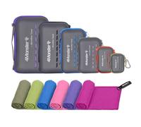 4Monster Serviette de Voyage en Microfibre à séchage Rapide, légère, Ultra Douce, Super absorbante et compacte pour Le Sport, la Plage, Le Yoga, la Natation, la randonnée
