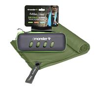4Monster Serviette en microfibre avec étui de transport, serviette de voyage super absorbante, serviette à séchage rapide, serviette de camping, idéale pour la gym, la plage, la natation, la randonnée