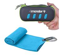 4Monster Serviette en microfibre pour voyage, camping, séchage rapide, légère et douce, adaptée pour la gym, la plage, la natation, la randonnée et plus encore (bleu, taille M (61 x 121,9 cm)