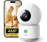 4mp 2.5k Indoor Wifi Surveillance Camera,5g/2.4ghz Wifi,One-Touch Calls,360° Motion Tracking,Ai Human Detection,Compatible With Alexa For Baby/Elderly/Pets