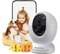 4mp Wifi Surveillance Camera 5ghz & 2.4ghz, 360° Surveillance Cameras Babyphone Camera With Human/Motion/Sound Detection, Intelligent Tracking, Night Vision, Two-Way Audio