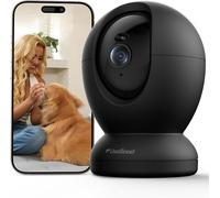 4mp Wifi Surveillance Camera 5ghz & 2.4ghz,360° Surveillance Cameras Babyphone Camera With Human/Motion/Sound Detection,Intelligent Tracking,Night Vision,Two-Way Audio,Black