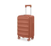 4mytu Lite Bagage à main spacieux et léger en polycarbonate avec serrure TSA, 55,9 cm, Terre cuite chaude, Bagage extensible à coque rigide PC avec roulettes pivotantes