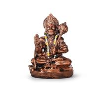 4OUR FAITH Idole Bajrang Bali Lord Hanuman faite à la main avec finition bronze | Idole de dieu singe hindou | Idole pour voiture, bureau et décoration d'intérieur | 8 cm | Usage cadeau (statue de