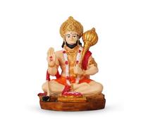 4OUR FAITH Idole multicolore faite à la main Bajrang Bali Lord Hanuman | Idole de dieu singe hindou | Idole pour voiture, bureau et décoration d'intérieur | 8 cm | Usage cadeau (statue de Lord Hanuman