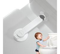 4our Kiddies Verrou de siège de toilette résistant aux bébés, avec palette supplémentaire adaptée à la plupart des toilettes standard, verrouillage de couvercle de toilette facile à installer pour la