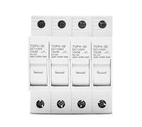 4P 1100V DC Fuse Holder 10 * 38mm High Voltage Solar PV TOPV-32X Base Photovoltaic System Protection Protector gPV LED(4P With LED)