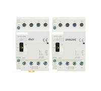 4P 40A 63A 2NC2NO OR 4NO 220V/230V 50/60HZ Din Rail Household AC Modular Contactor Manually Operation NWPNLXEA(4P 40A 2NO2NC 220V)