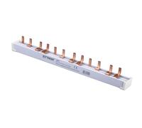 4P 63A, 12 modules, 4 pôles quadripolaires, Peigne de raccordement pour appareils DIN, longueur 22,5 cm, extrémité de connexion pour unités et tableaux électriques