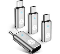 4pack Adaptateur De Chargeur Convertisseur Lightning Femelle Vers Usb C Mâle Pour Iphone 15 Série, Sumsung, Charge Rapide 35w Pd Et Transfert De Données, Non Pour Audio/Otg, Argent[Gbp6275571]