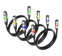 4Pack Câble Dmx 3 Broches 1.2m Cables Xlr Male Femelle, Lot Xlr Cable Dmx 1m Xlr en y Connecteur Xlr Court, Câble Xlr to Xlr Fiche Pour Table de Mixage Xlr, Cable Jack Microphone ou Câble Dmx Lumiere