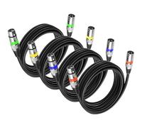4Pack Câble Dmx 3 Broches 3m Cables Xlr Male Femelle, Lot Xlr Cable Dmx 3m Cable Contrôleur Dmx Plug Xlr Audio Connector 3 Pins, Câble Xlr to Xlr Fiche Pour Microphone Fil Xlr ou Cable Xlr Eclairage