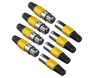 4Pack Cable Dmx Connecteur Xlr 3 Broches Prise Xlr à Souder, Fiche Xlr Audio Connector 3 Pin Adaptateur Embase Pour Cordon Xlr Male Femelle, Microphon Canon Xlr Prise Dmx Cable NC3FX XLR Stecker