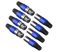 4Pack Cable DMX Connectique XLR 3 Broches, Fiches Audio Connector 3 Pin Adaptateur Embase Pour Cordon Male Femelle, Microphone Cannon Prise Cables NC3FX Stecker