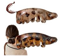 4Pack Non-slip Banana Hair Clips for Thick Thin Hair, Leopard Print Tortoise Shell Mini Banana Clips, Strong Hold Anatomical Curved Ponytail Fixing Clamp, Hair Accessories for Women Girls (2PC B)