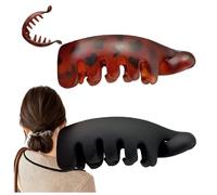 4Pack Non-slip Banana Hair Clips for Thick Thin Hair, Leopard Print Tortoise Shell Mini Banana Clips, Strong Hold Anatomical Curved Ponytail Fixing Clamp, Hair Accessories for Women Girls (2PC A)