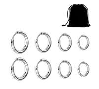 4Pair Homme Femme Boucles d Oreilles Créole, Boucle d Oreille Homme Anneaux,Boucle d Oreille Petite（8,10,12,16mm）