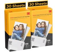 4PASS 5.3x8.6cm Cartouche de Film (60 Feuilles) pour Mini 2 Retro and Mini Shot 2 Retro, Jaune