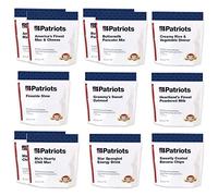 4Patriots Kit de démarrage d'urgence - Aliment de survie lyophilisé, approvisionnement alimentaire d'urgence à long terme, conçu pour durer 25 ans, 88 portions, 16 480 cals, emballage résistant aux