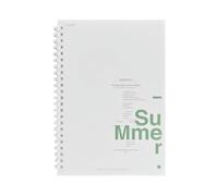 4PC-A5 Aiguilles à spirale douce - Carnet simple pour étudiants de bureau - Quatre saisons Poèmes simples : Style 3