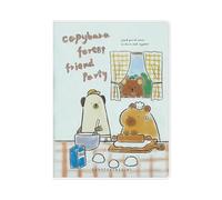 4PC-A7 Mini pochette minimaliste en caoutchouc portable pour journal intime de cuisine