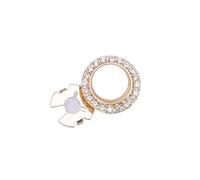 4pc Crystal Pearl Button Covers Detachable Clip-On Shirt Coat Decorative Buttons Sewing For DIY Blouses Clothing Women Men(D)