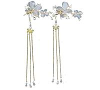 4pc Elegant Classical Style Dragonfly Traditional HANFU Chinese Tassel Hairpin Headwear Hair Clips