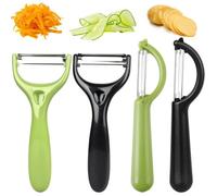 4PC Éplucheur à Légumes,Econome Legumes,Eplucheur double tranchant Eplucheur économique Manche ergonomique pour fruits&pommes de